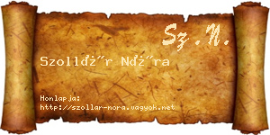 Szollár Nóra névjegykártya